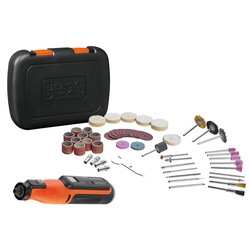 BLACK+DECKER - 72V Cordless Rotary Tool with 52 Accessories in a Kit Box - BCRT8IK