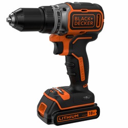 BLACK+DECKER - 18V Lithiumion Brushless 2 Gear Drill Driver  2 Batteries  400mA charger  Kit Box - BL186KB