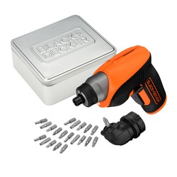 BLACK+DECKER - Tournevis Lithium 36V avec renvoi dangle 20 accessoires en Bote mtal - CS3652LCAT