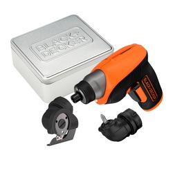 BLACK+DECKER - 36V Lithium Ion tournevis avec renvoi dangle et tte dcoupeur universel en emballage de cadeau mtalique - CS3652LCCT
