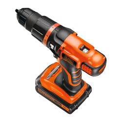 Black and Decker - 18V LiIonen 2Gang AkkuSchlagbohrschrauber mit 2 Akkus - EGBL188KB