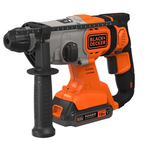 Black and Decker - 18V SDSplus AkkuKombihammer mit 2x25Ah Akkus - BCD900E2K