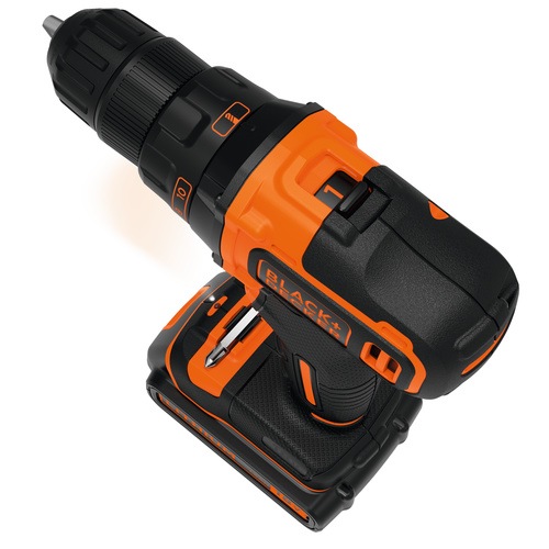 Black and Decker - 18V TrapanoAvvitatore Litio a 2 velocit meccaniche in valigetta - BDCDD186K