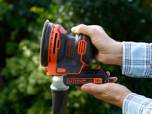 Black and Decker - 18V AkkuExzenterschleifer ohne Akku und Ladegert - BDCROS18N