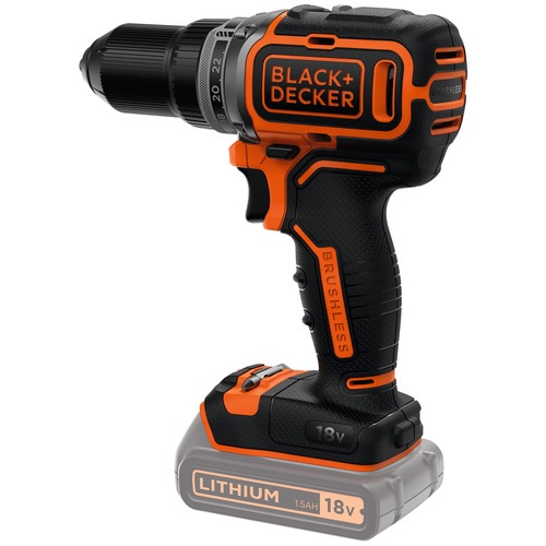 Black and Decker - Brstenloser 18V LiIon 2Gang Bohrschrauber ohne Akku und Ladegert - BL186N