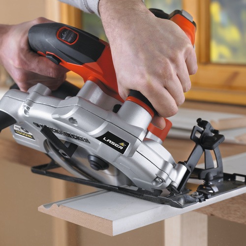 Black and Decker - 1500 Watt Handkreissge mit eingebautem Laser - KS1500LK